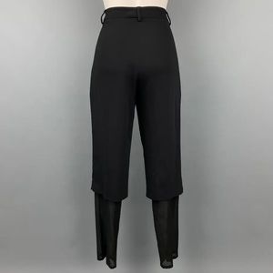 MAISON MARTIN MARGIELA Black Viscose / Silk Dress Pants. Rare EUC Find! Size 10